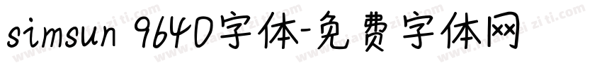 simsun 9640字体字体转换
